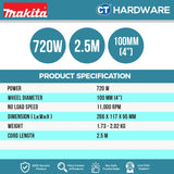 MAKITA GA4030R 100MM (4") ANGLE GRINDER