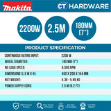 MAKITA GA7060 180mm (7") Angle Grinder