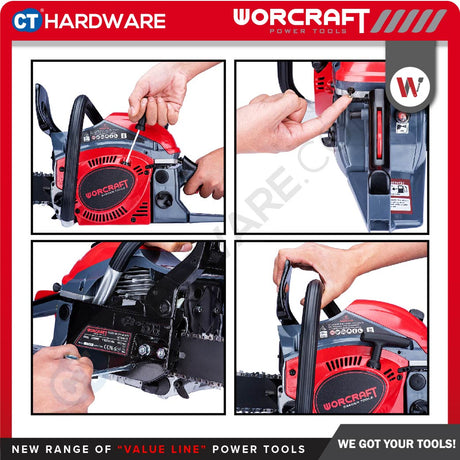 WORCRAFT  GCS46-18 GASOLINE CHAIN SAW 2000W | 46cc | 18“ [ GCS4618 ]