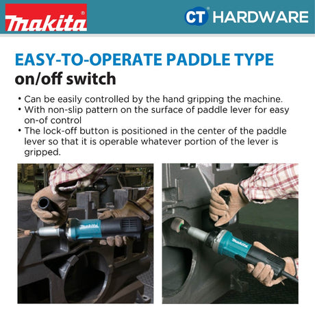 Makita GD0801C Die Grinder 6mm 750W With Speed Control