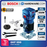 BOSCH GKF 550 PROFESSIONAL CORDED PALM ROUTER 6MM | 550W | 06016A00L0 [ GKF550 ]