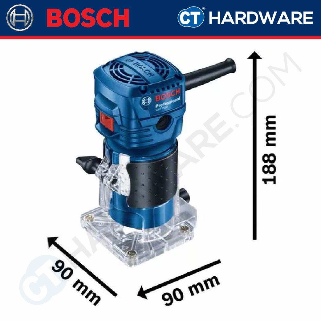 BOSCH GKF 550 PROFESSIONAL CORDED PALM ROUTER 6MM | 550W | 06016A00L0 [ GKF550 ]