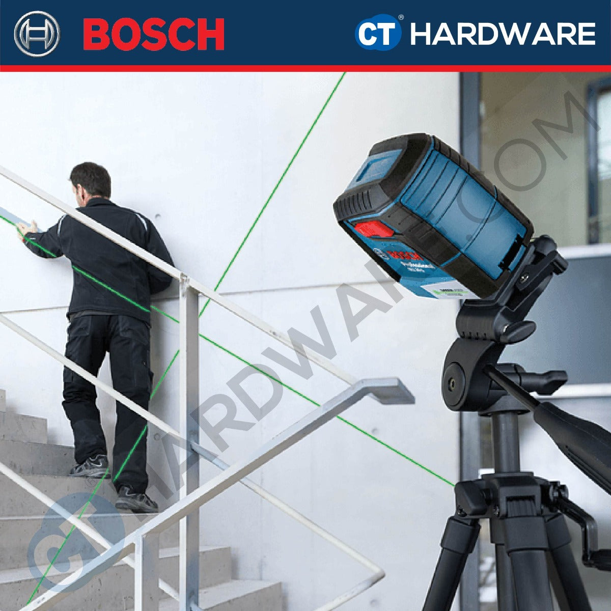 BOSCH GLL 30 G GREEN LINE LASER 10M | 1 VERTICAL 1 HORIZONTOL [ GLL30G ]