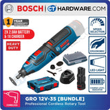 BOSCH GRO 12V-35 SET CORDLESS ROTARY TOOL COME WITH 2 x 2.0AH BATTERY & 1x CHARGER ( GRO12V35SOLO )