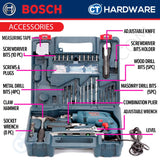 BOSCH GSB 10 RE PROFESSIONAL CORDED IMPACT DRILL 10MM | 500W COME WITH 100PCS ACCESSORIES SET [ GSB10RE ]