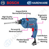 BOSCH GSB 10 RE PROFESSIONAL CORDED IMPACT DRILL 10MM | 500W COME WITH 100PCS ACCESSORIES SET [ GSB10RE ]