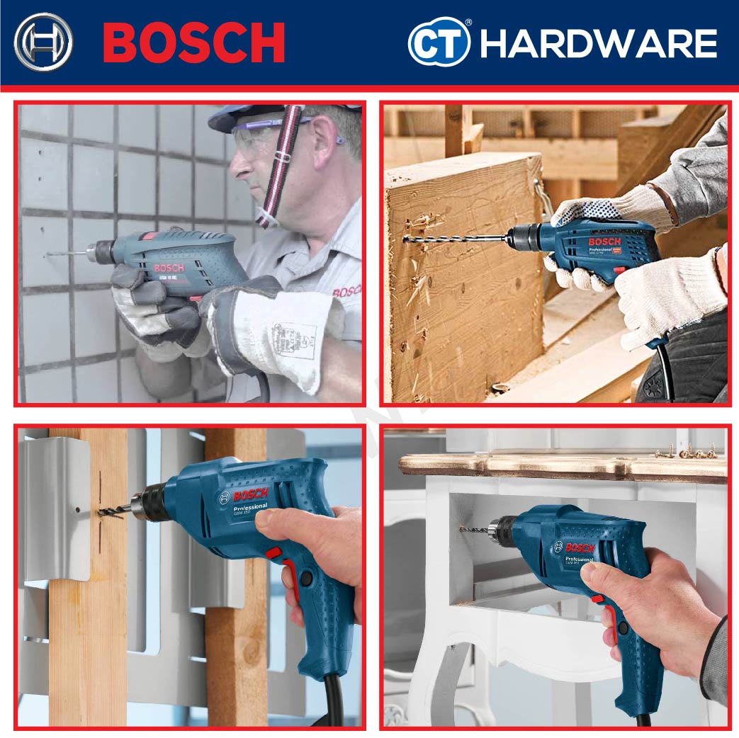 BOSCH GSB 10 RE PROFESSIONAL CORDED IMPACT DRILL 10MM | 500W COME WITH 100PCS ACCESSORIES SET [ GSB10RE ]