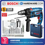 BOSCH GSB 16 RE PROFESSIONAL IMPACT DRILL 750 W | 2.1 Nm COME WITH 100PCS ACCESSORIES [ GSB16RES ]