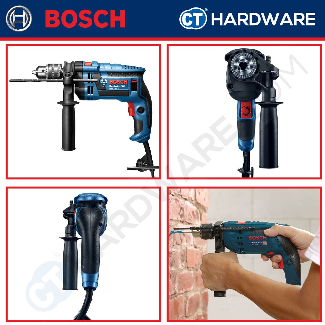 BOSCH GSB 16 RE PROFESSIONAL IMPACT DRILL 750 W | 2.1 Nm COME WITH 100PCS ACCESSORIES [ GSB16RES ]