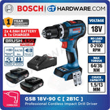 BOSCH GSB 18V-90 C CORDLESS BRUSHLESS IMPACT DRILL DRIVER 18V | 1.5-13 MM | 630-2100 RPM | 64/36 NM [ GSB18V90C ]