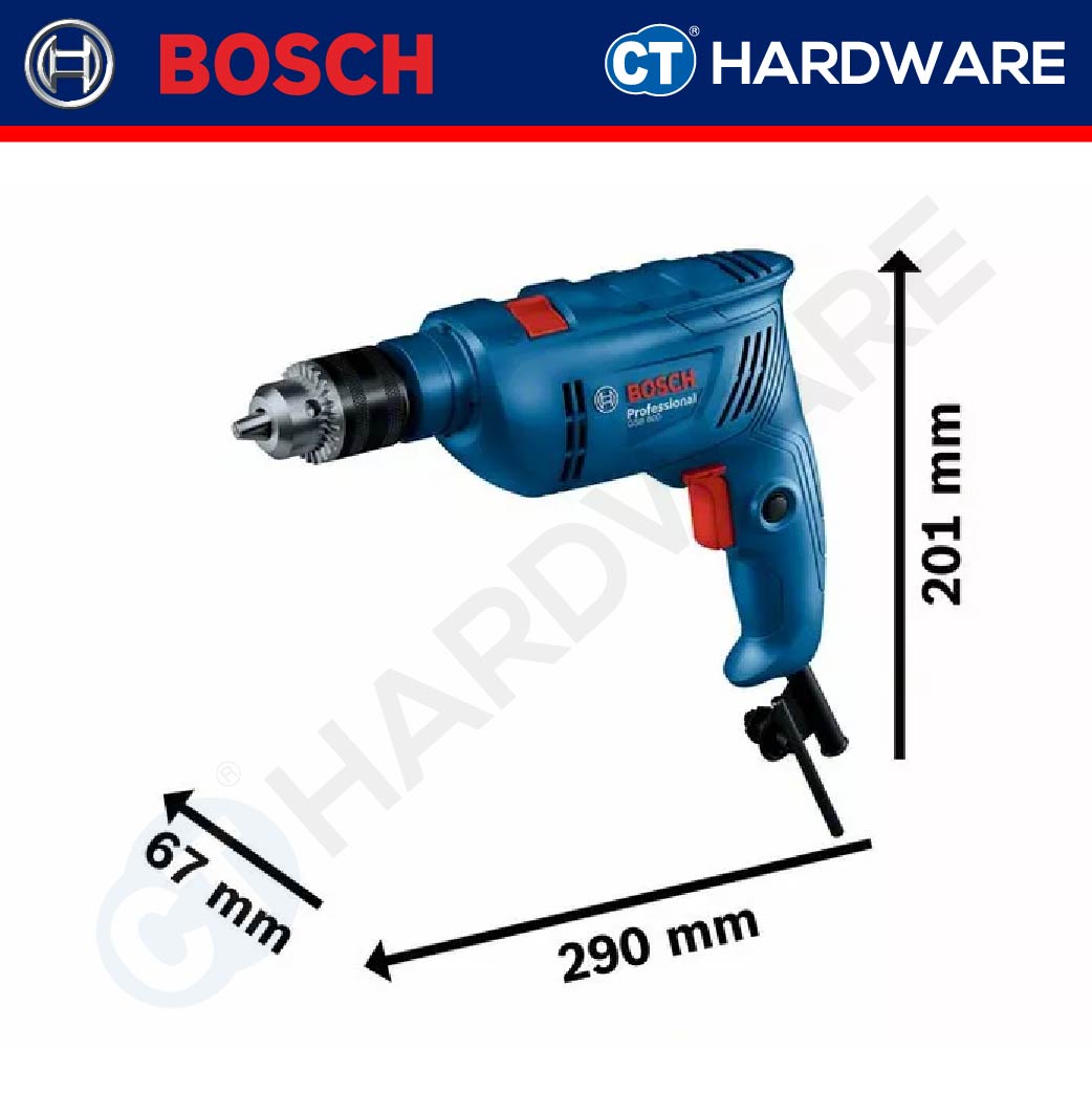 Bosch GSB 600 FBK Professional Corded Impact Drill Fisherman Box Kit [ 06011A03L2 ] Impak Drill Wayar [ GSB600FBK ]