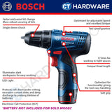 BOSCH GSR 120-LI (GEN 2) PROFESSIONAL CORDLESS DRILL/DRIVER 12V | 30Nm [ GSR120LI ]