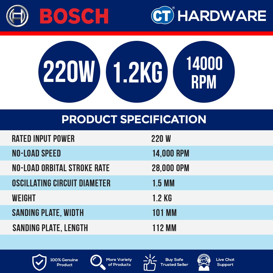 BOSCH GSS 140 PROFESSIONAL CORDED ORBITAL SANDER 220 W | 14,000 RPM [ GSS140 ]