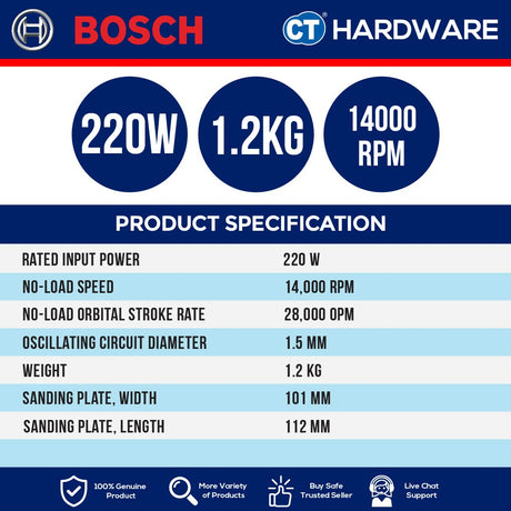 BOSCH GSS 140 PROFESSIONAL CORDED ORBITAL SANDER 220 W | 14,000 RPM [ GSS140 ]