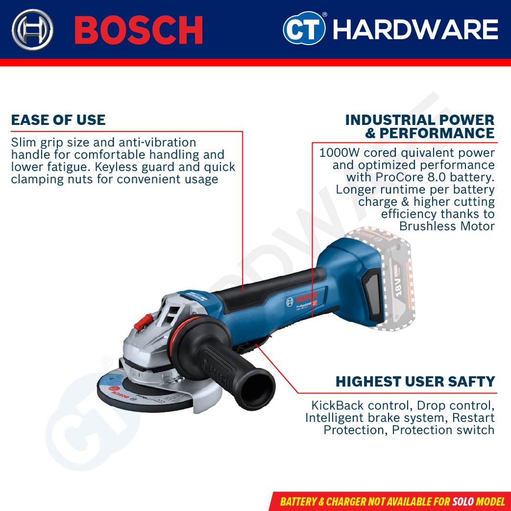 BOSCH GWS 18V-10 P PROFESSIONAL CORDLESS ANGLE GRINDER 18V PADDLE SWITCH [ GWS18V10P ]