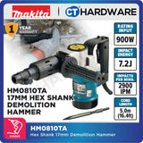 Makita HM0810TA Demolition Hammer 900W Hex Shank 17mm (11/16")