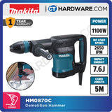 MAKITA HM0870C DEMOLITION HAMMER 1100W 1100-2650IPM
