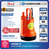 MEPCATO HOME 11 SUBMERSIBLE PUMP 120W | 130L/M | 9M HEAD | 1/2" | 3/4" | ADAPTOR THREAD 1-1/4" ( MANUAL ) [ HOME11 ]