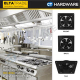 ELTA TRADE HPA 4 - 1A (4 POLES 1 PHASE MOTOR) (10", 12", 14", 16") SQUARE PLATE MOUNT AXIAL FLOW FAN [EXHAUST FAN]