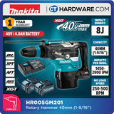 MAKITA HR005 GM201 / GZ CORDLESS ROTARY HAMMER 40V 4.0AH 40MM 8J 1450-2900IPM
