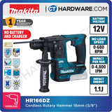 MAKITA HR166DSMJ | HR166DWAJ | HR166DZ CORDLESS ROTARY HAMMER 12V | 16mm (5/8") | 2-MODES