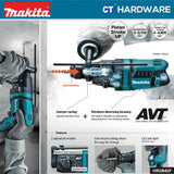 MAKITA HR1841F  2 MODE ROTARY HAMMER 11/16" 18MM 470W 2100RPM AVT