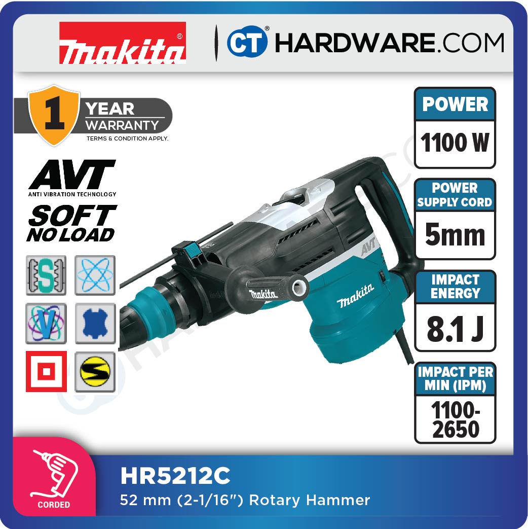 MAKITA HR5212C 52mm (2-1/16") Rotary Hammer
