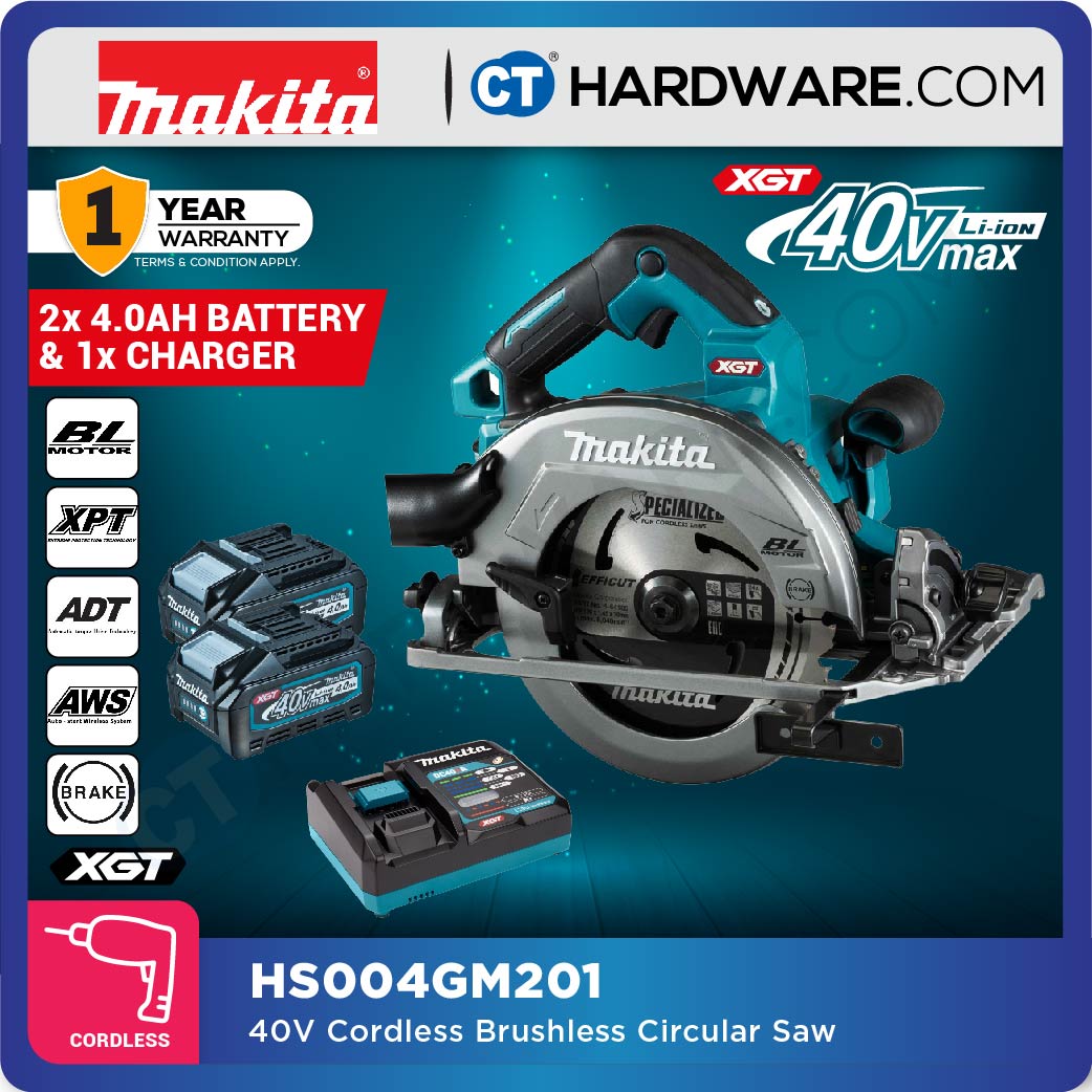 MAKITA HS004G CORDLESS CORDLESS CIRCULAR SAW 40V | 7-1/2" & 7-1/4" | 6000RPM