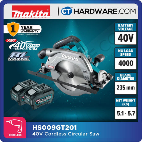 MAKITA HS009GT201 / HS009GZ (9-1/4") 40V MAX CORDLESS CIRCULAR SAW