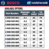 BOSCH HSS-G COBALT DRILL BIT 135° METAL DRILL BIT SIZE 4.1MM TO 6.0MM - 1 PC