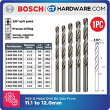 BOSCH ORIGINAL HSS-G METAL DRILL BIT SIZE 11.1MM - 12.0MM [ 1PC ]