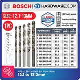 BOSCH ORIGINAL HSS-G METAL DRILL BIT SIZE 12.1MM - 13.0MM [ 1PC ]