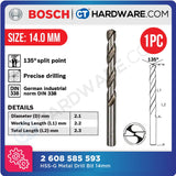 BOSCH 2 608 585 593 ORIGINAL HSS-G METAL DRILL BIT SIZE 14.0MM [ 1PC ] [ 2608585593 ]