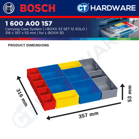 Bosch PRO i-BOXX 53 Set 12 Organiser Case [1600A001S7]