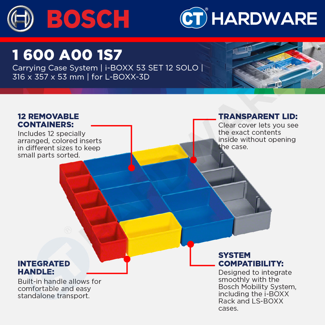 Bosch PRO i-BOXX 53 Set 12 Organiser Case [1600A001S7]
