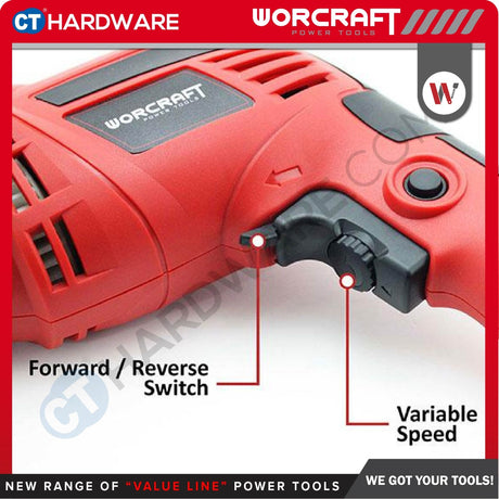 WORCRAFT ID-700 CORDED IMPACT DRILL 13MM 650W 3000RPM [ ID700 ]