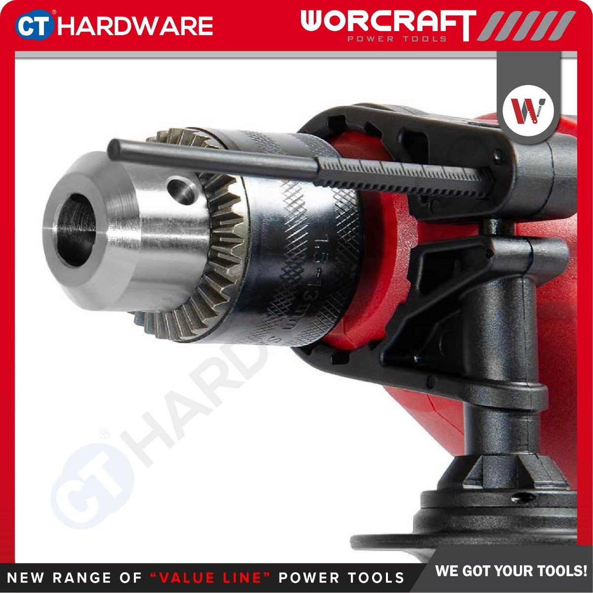 WORCRAFT ID850 CORDED IMPACT DRILL 13MM | 650W | 3000RPM