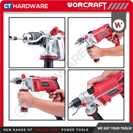 WORCRAFT ID-900 CORDED IMPACT DRILL 13MM | 900W | 3000RPM [ ID900 ]