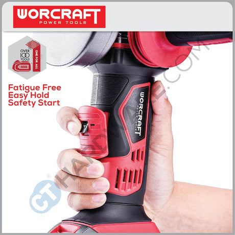 WORCRAFT CAG-S20Li-100MM CORDLESS ANGLE GRINDER 20V | 10000RPM | 100MM | M10 [ CAGS20LI100MM ] [ ONE FOR ALL ]