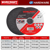 WORCRAFT GS-F22/125-1H CUTTING DISC SIZE 5" | 125MM X 1.0MM X 22.2MM SUITABLE FOR STAINLESS STEEL - 1PC [ GSF221251H ]