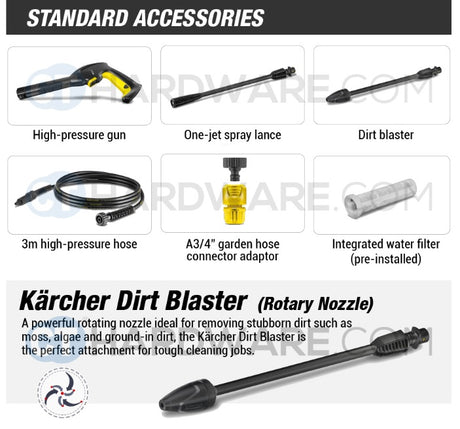 [COMBO-BUNDLE] Karcher WD1 CLASSIC Vacuum Cleaner + K2.050 High Pressure Washer [WD1CLASSIC + K2050]