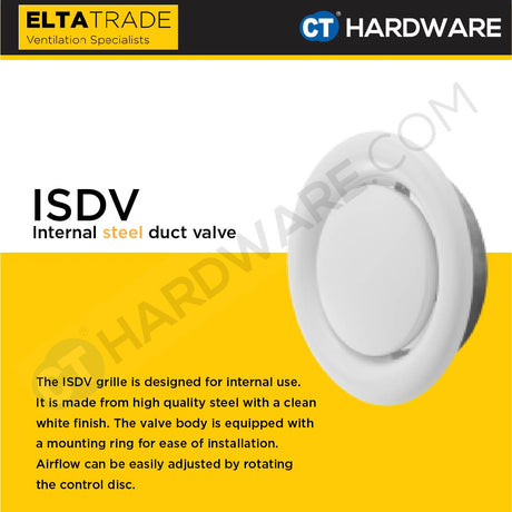 Elta Trade IPDV / ISDV Internal Duct Valve (4", 5", 6", 8")