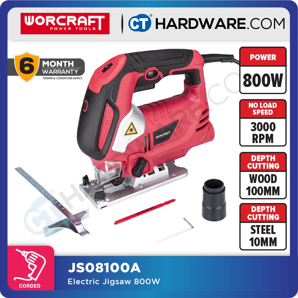 WORCRAFT JS08-100A CORDED JIGSAW 810W | 800-3000MIN | 100MM [ JS08100A ]