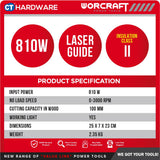 WORCRAFT JS08-100A CORDED JIGSAW 810W | 800-3000MIN | 100MM [ JS08100A ]