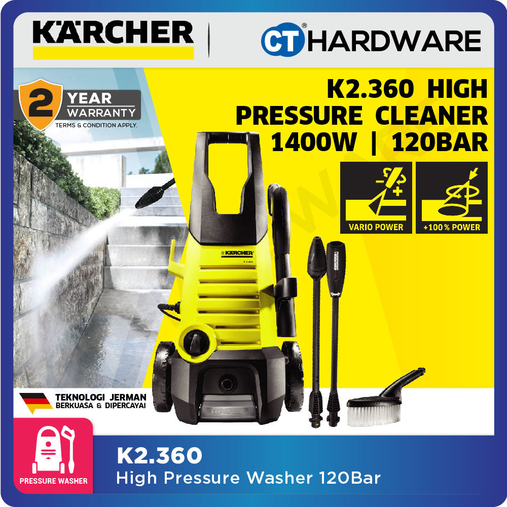 Karcher K 2.360 High Pressure Washer 1400W 120 Bar 6lpm [K2360