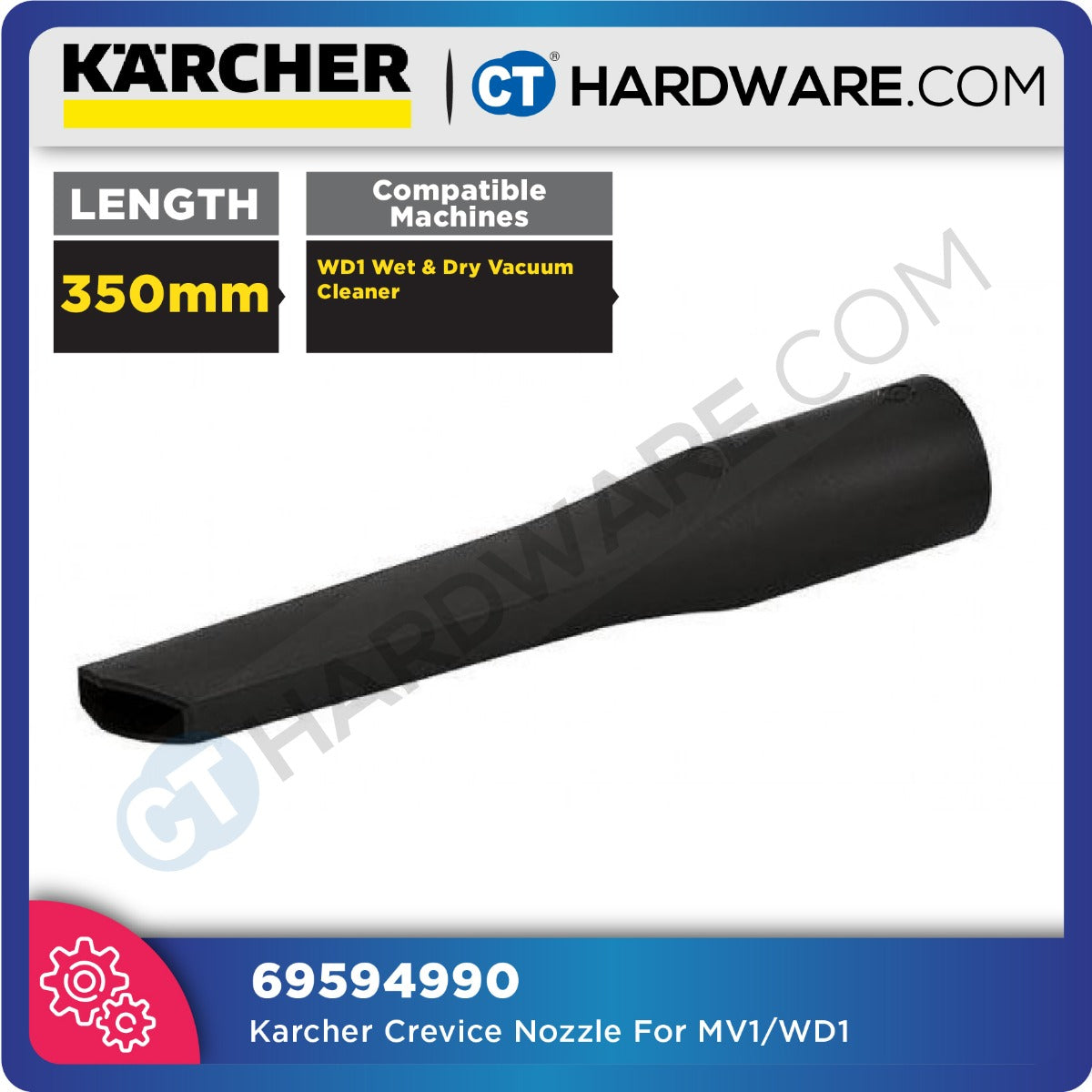 Karcher 69594990 Crevice Nozzle For MV1/WD1