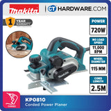 MAKITA KP0810 POWER PLANER 3-1/4" 82MM 850W 16000RPM