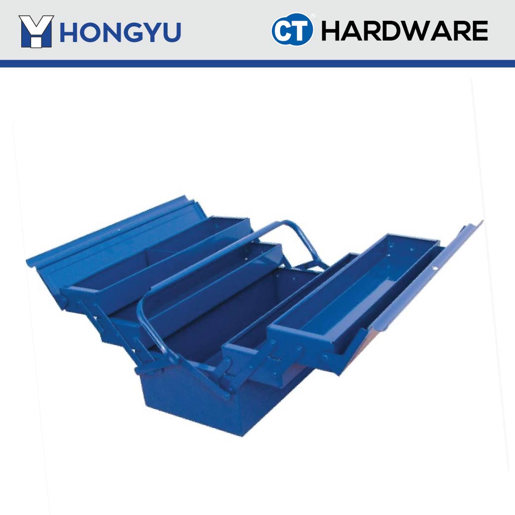 HONG YU KR09 METAL TOOL BOX 3 LAYER ( BLUE COLOUR ) 42 X 20 X 21 CM = JS093