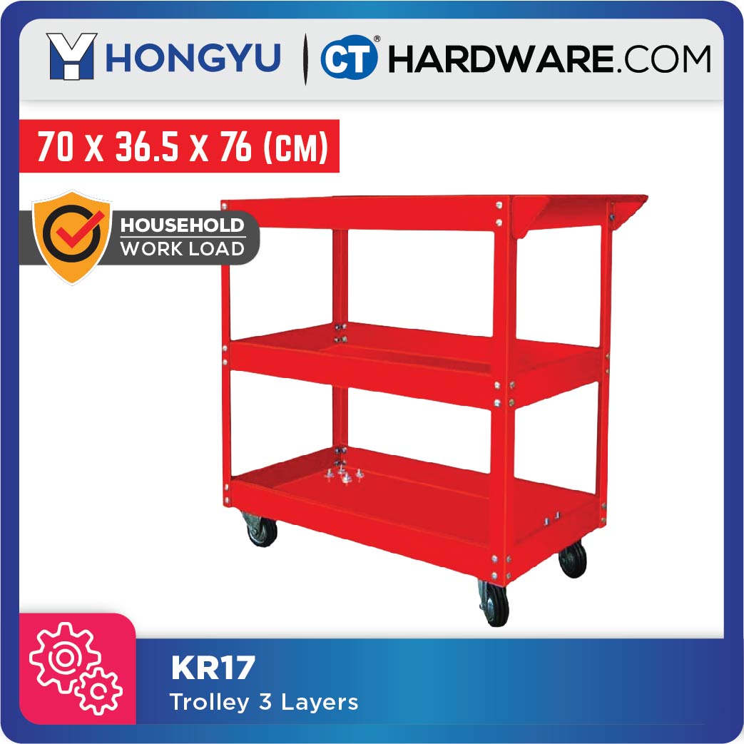 HONG YU TOOL CABINET 3 LAYERS  700MM X 365MM X 760MM JS17