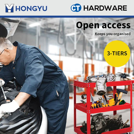 HONG YU TOOL CABINET 3 LAYERS  700MM X 365MM X 760MM JS17
